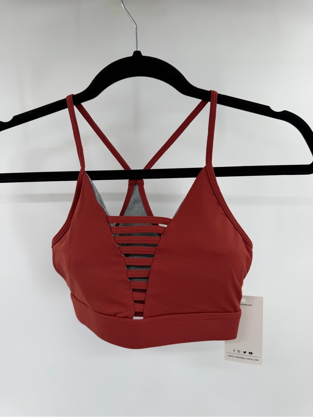 The Barbell Cartel Rust Red Padded Sports Bra Size Small New with tags